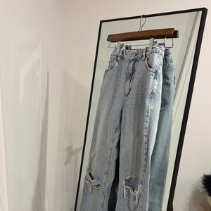 Garage Light Blue Distressed Boyfriend Jeans